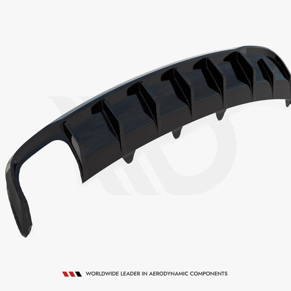 Audi - A4 B8 Facelift (Single side dual exhaust version): Maxton Rear Diffuser