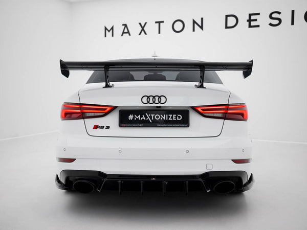 Audi - A3 / A3 S Line / S3 / RS3 Sedan 8V / 8V Facelift: Maxton Carbon Spoiler With Internal Brackets Uprights