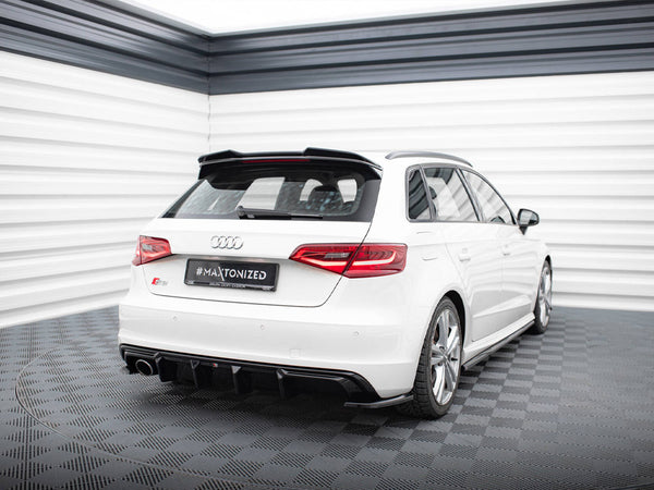 Audi - A3 S Line Sportback 8V (Version with single exhaust tips on one side): Maxton Rear Diffuser