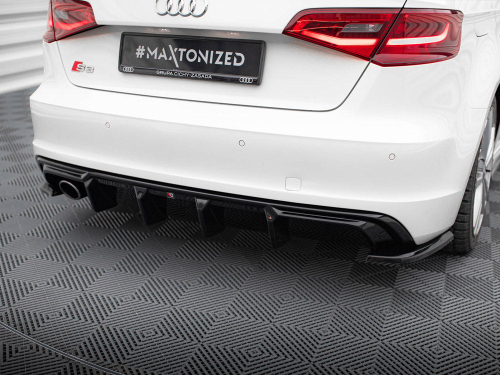 Audi - A3 S Line Sportback 8V (Version with single exhaust tips on one side): Maxton Rear Diffuser