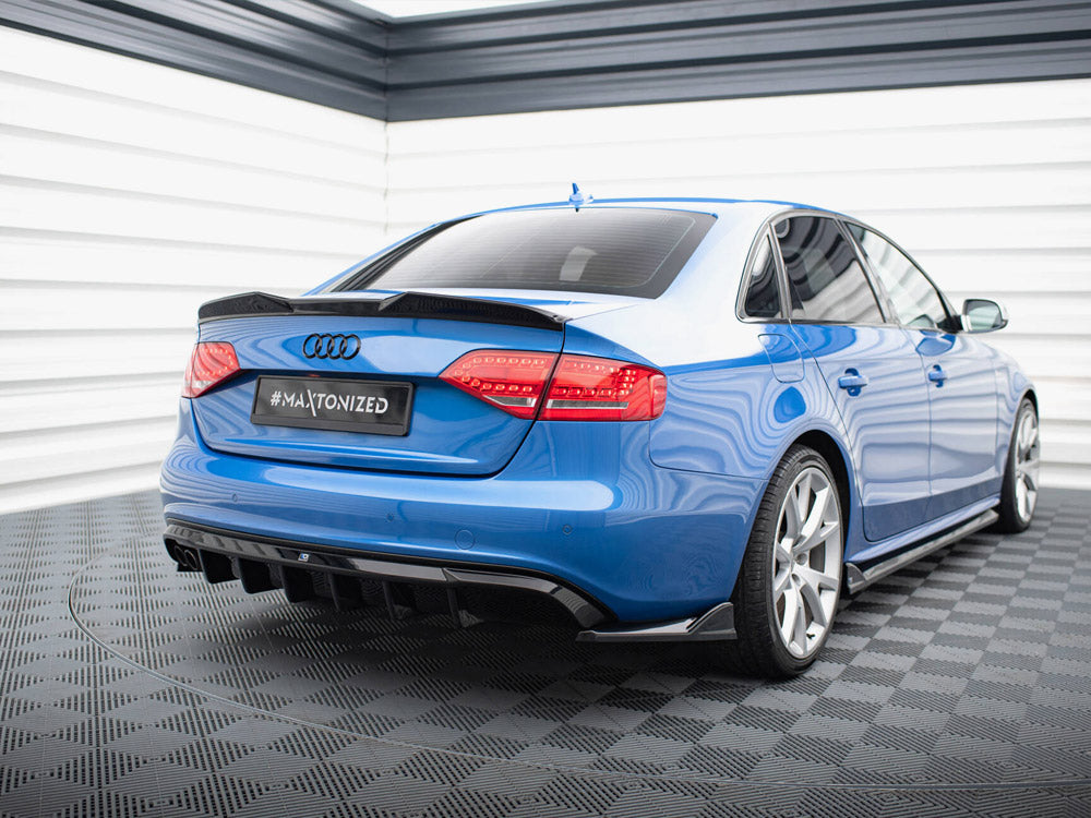 Audi - A4 S Line Sedan / Avant B8 (Version with dual exhaust tips on one side): Maxton Rear Diffuser