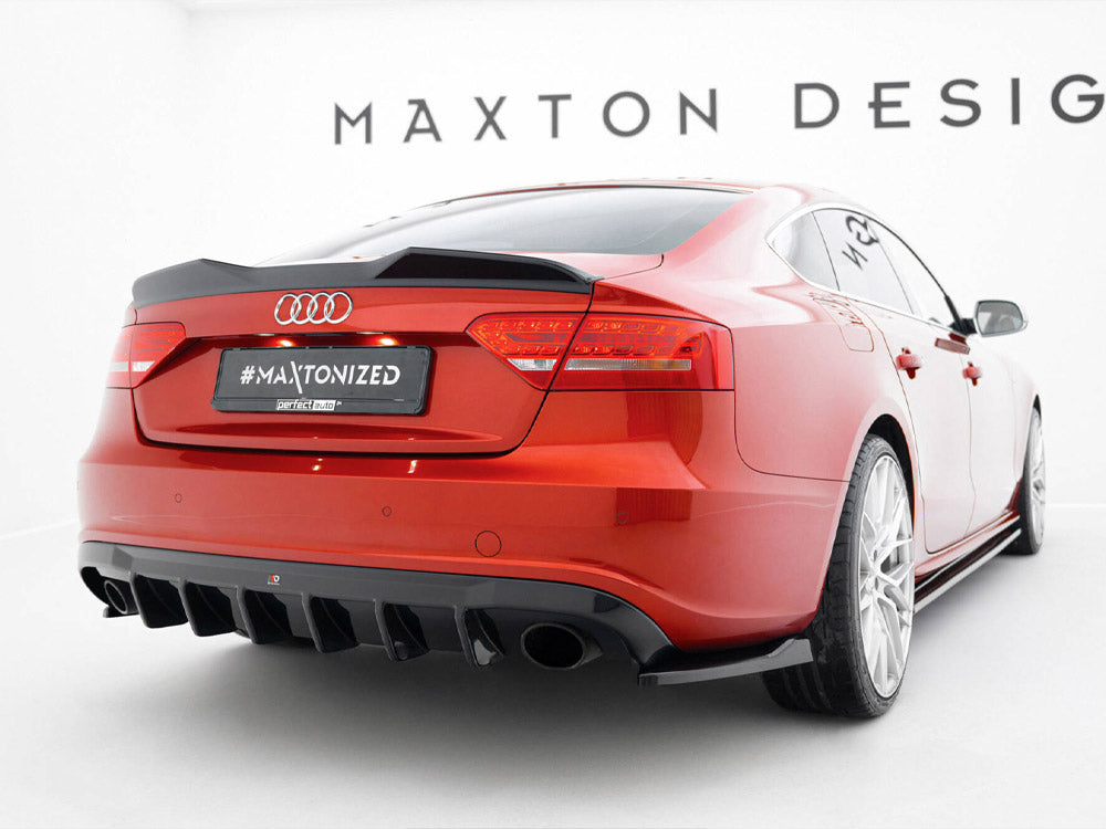 Audi - A5 S Line Sportback 8T (Version with single exhaust tips on both sides): Maxton Rear Diffuser