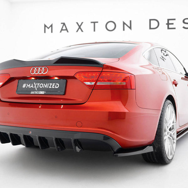 Audi - A5 S Line Sportback 8T (Version with dual exhaust tips on one side): Maxton Rear Diffuser