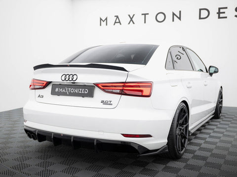 Audi - A3 Sedan 8V Facelift (Version with dual exhaust tips on one side): Maxton Rear Diffuser