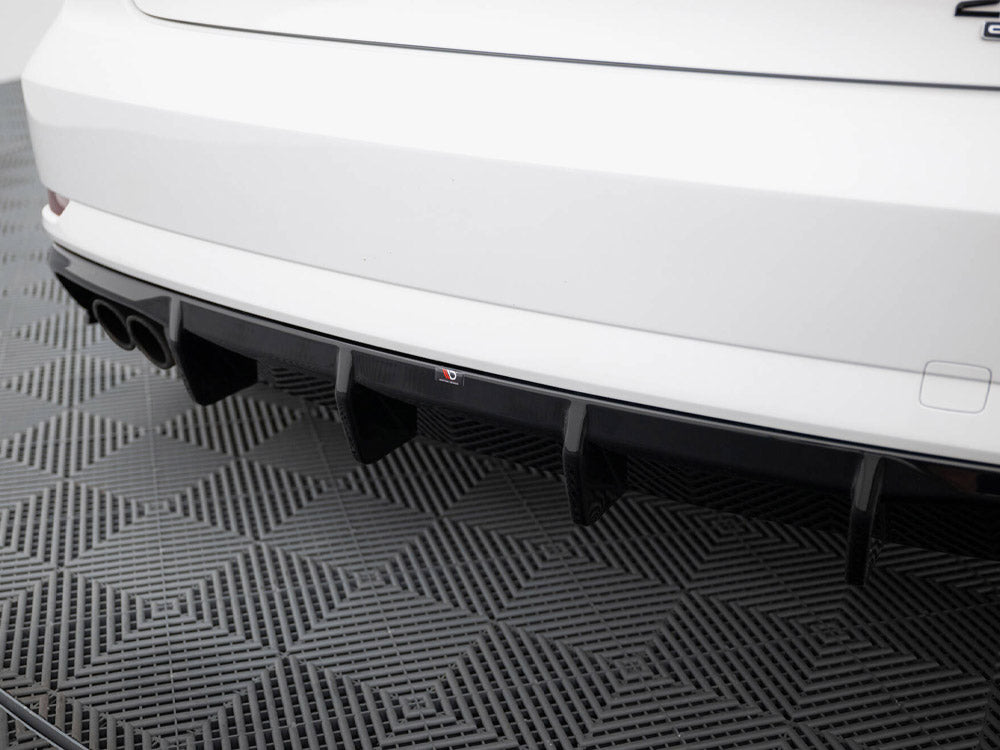 Audi - A3 Sedan 8V Facelift (Version with dual exhaust tips on one side): Maxton Rear Diffuser
