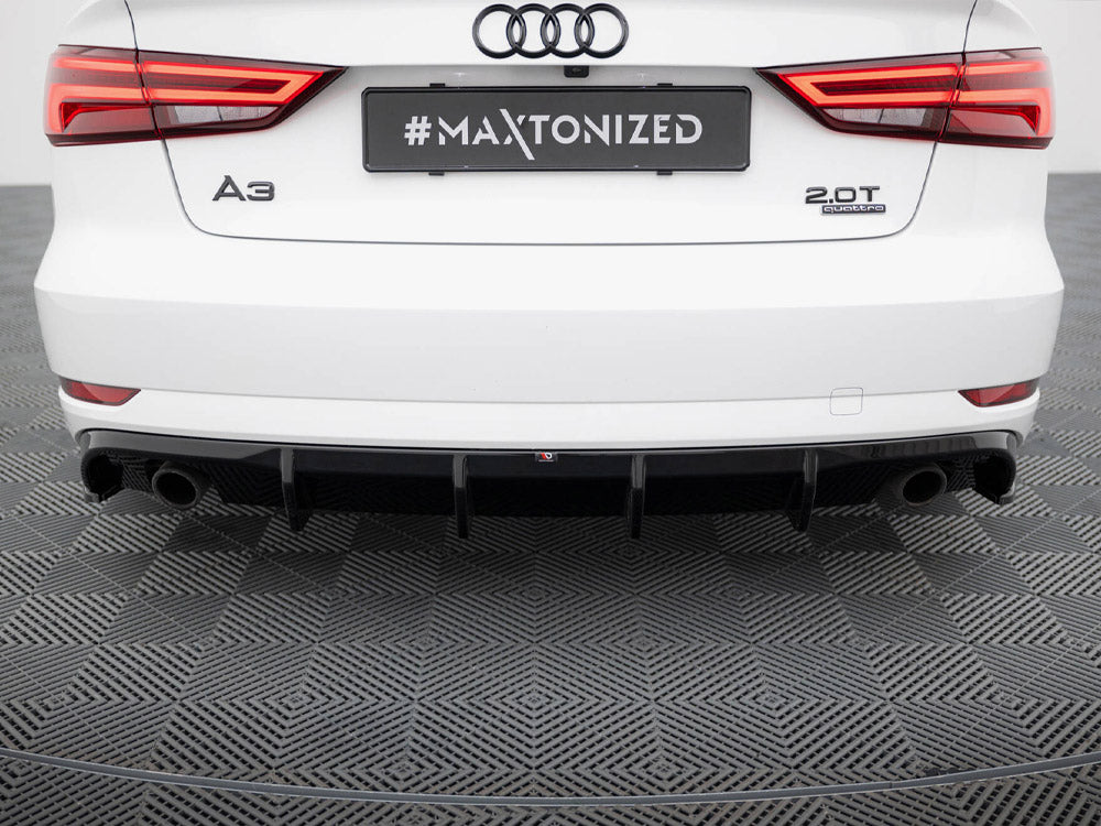 Audi - A3 Sedan 8V Facelift (Version with single exhaust tips on both sides): Maxton Rear Diffuser