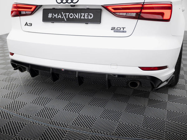 Audi - A3 Sedan 8V Facelift (Version with single exhaust tips on both sides): Maxton Rear Diffuser