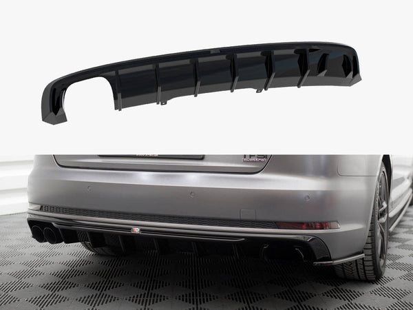 Audi - A4 S Line B9 (Version with dual exhaust tips on one side): Maxton Rear Diffuser V1