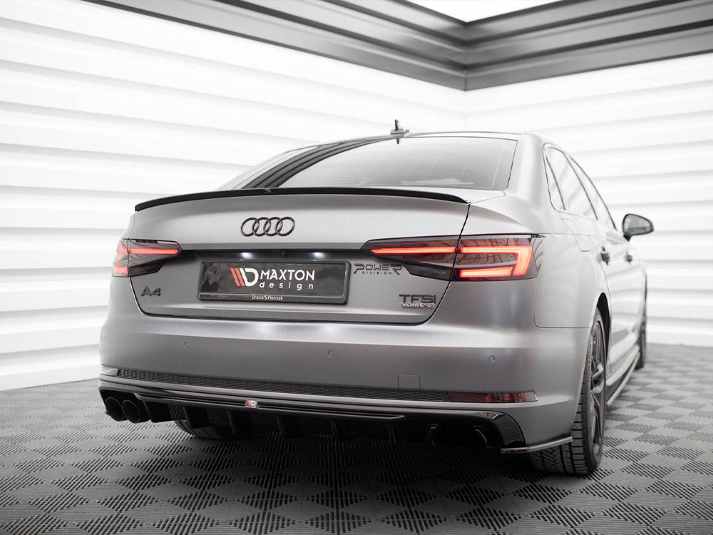 Audi - A4 S Line B9 (Version with dual exhaust tips on one side): Maxton Rear Diffuser V1