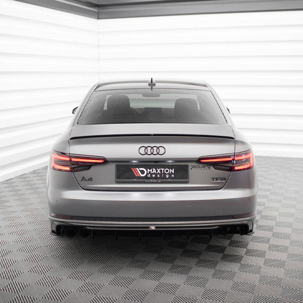 Audi - A4 S Line B9 (Version with dual exhaust tips on one side): Maxton Rear Diffuser V1