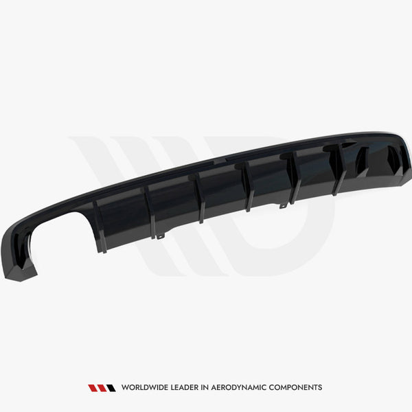 Audi - A4 S Line B9 (Version with dual exhaust tips on one side): Maxton Rear Diffuser V1