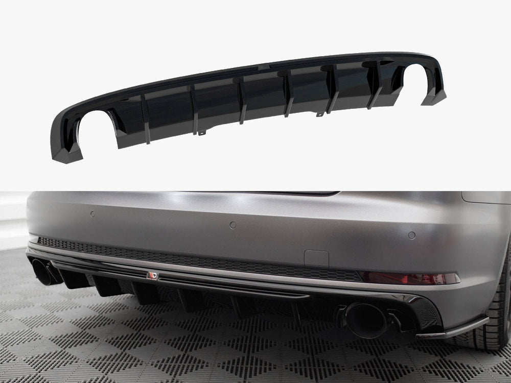 Audi - A4 S Line B9 (Version with single exhaust tips on both sides): Maxton Rear Diffuser V1