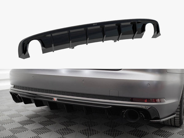 Audi - A4 S Line B9 (Version with single exhaust tips on both sides): Maxton Rear Diffuser V1