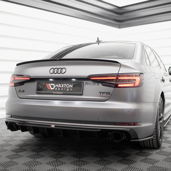 Audi - A4 S Line B9 (Version with single exhaust tips on both sides): Maxton Rear Diffuser V1