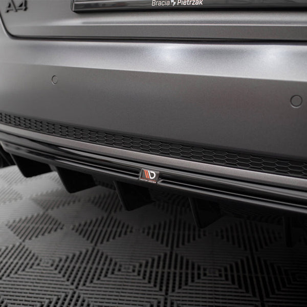 Audi - A4 S Line B9 (Version with single exhaust tips on both sides): Maxton Rear Diffuser V1