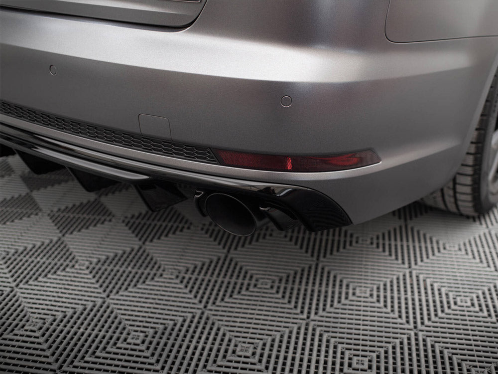 Audi - A4 S Line B9 (Version with single exhaust tips on both sides): Maxton Rear Diffuser V1