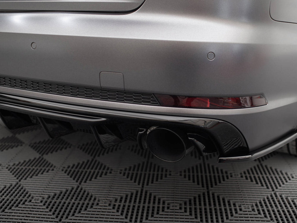 Audi - A4 S Line B9 (Version with single exhaust tips on both sides): Maxton Rear Diffuser V1