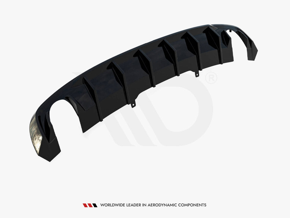Audi - A4 S Line B9 (Version with single exhaust tips on both sides): Maxton Rear Diffuser V1