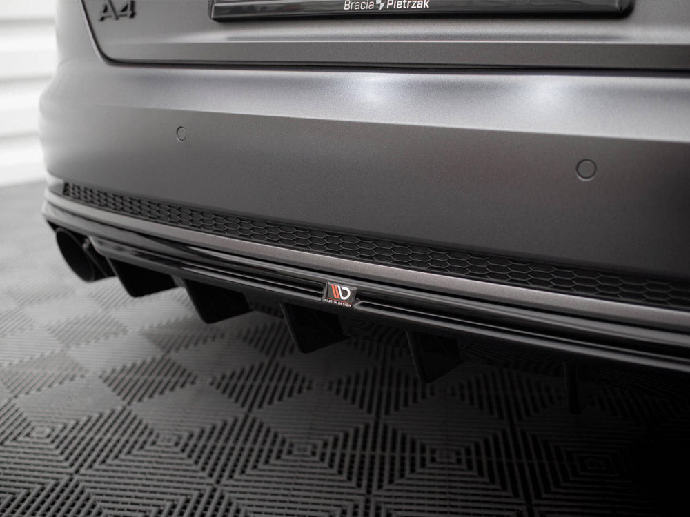 Audi - A4 S Line B9 (Version with single exhaust tip on one side): Maxton Rear Diffuser V1