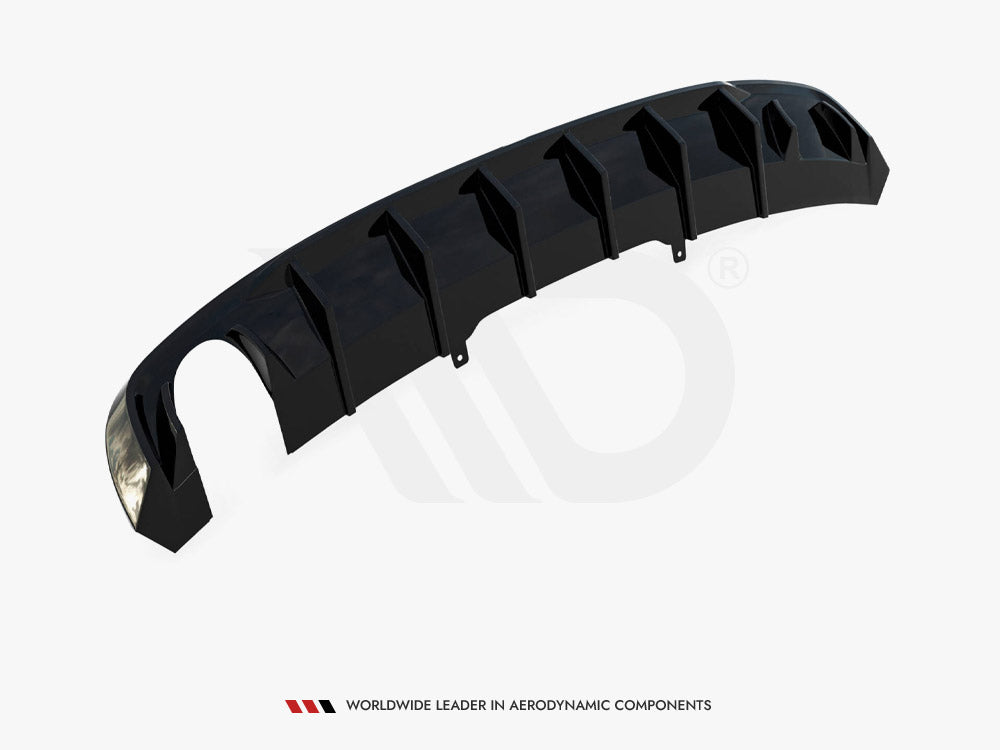 Audi - A4 S Line B9 (Version with single exhaust tip on one side): Maxton Rear Diffuser V1