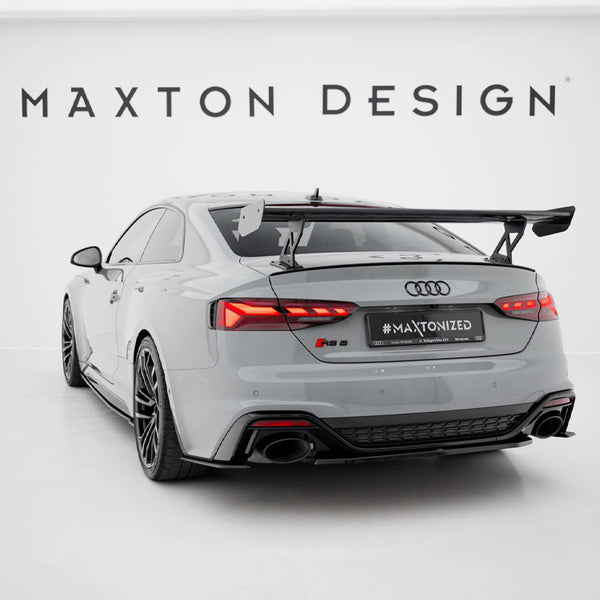 Audi - A5 / A5 S Line / S5 / RS5 Coupe F5 / F5 Facelift: Maxton Carbon Spoiler With External Brackets Uprights V1