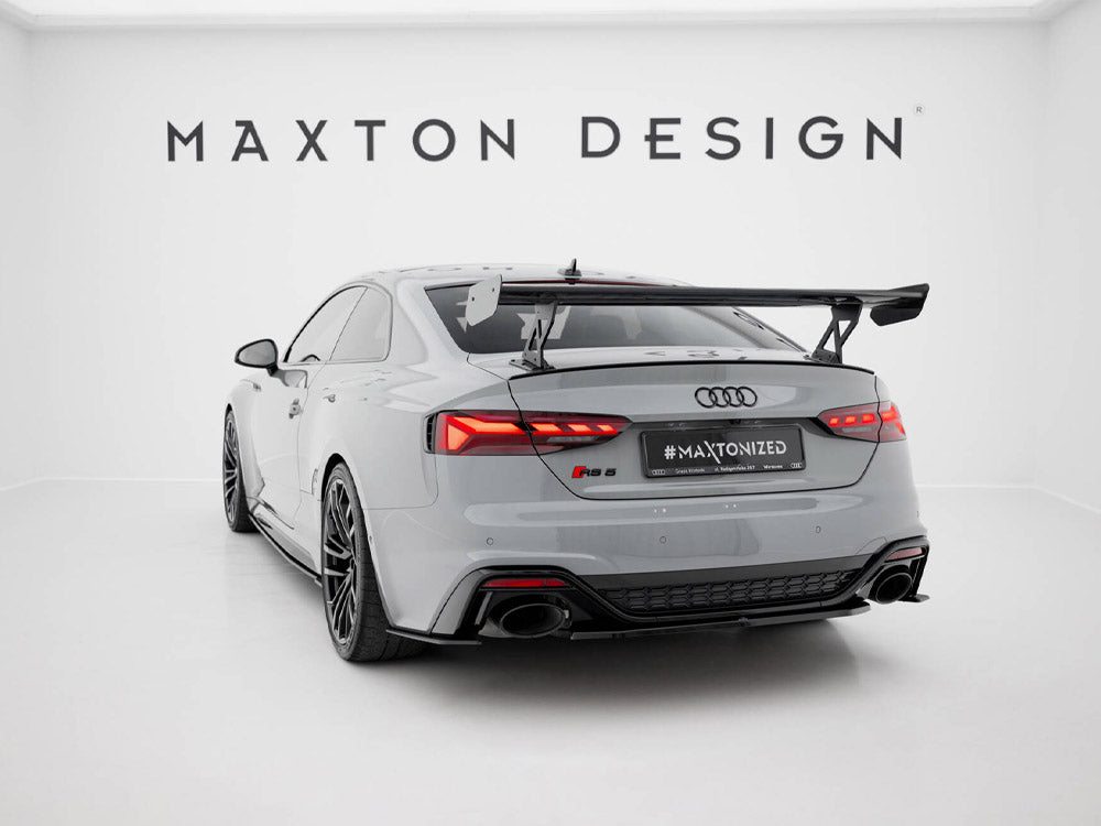 Audi - A5 / A5 S Line / S5 / RS5 Coupe F5 / F5 Facelift: Maxton Carbon Spoiler With External Brackets Uprights V1
