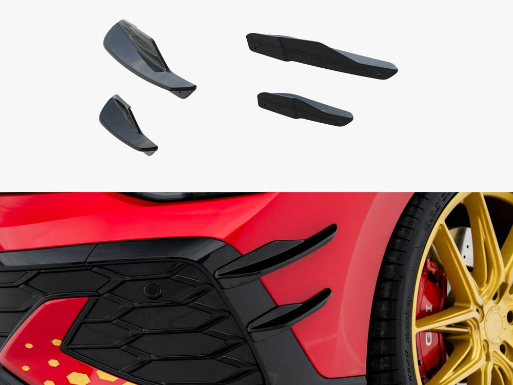 VW - Golf GTI Clubsport MK8 Facelift: Maxton Front Bumper Wings (Canards)