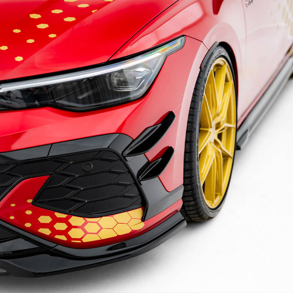 VW - Golf GTI Clubsport MK8 Facelift: Maxton Front Bumper Wings (Canards)