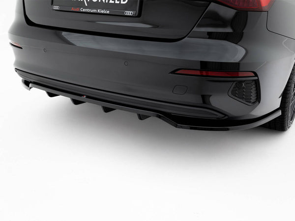 Audi - A3 Sedan 8Y: Maxton Rear Splitter (Vertical Bars)