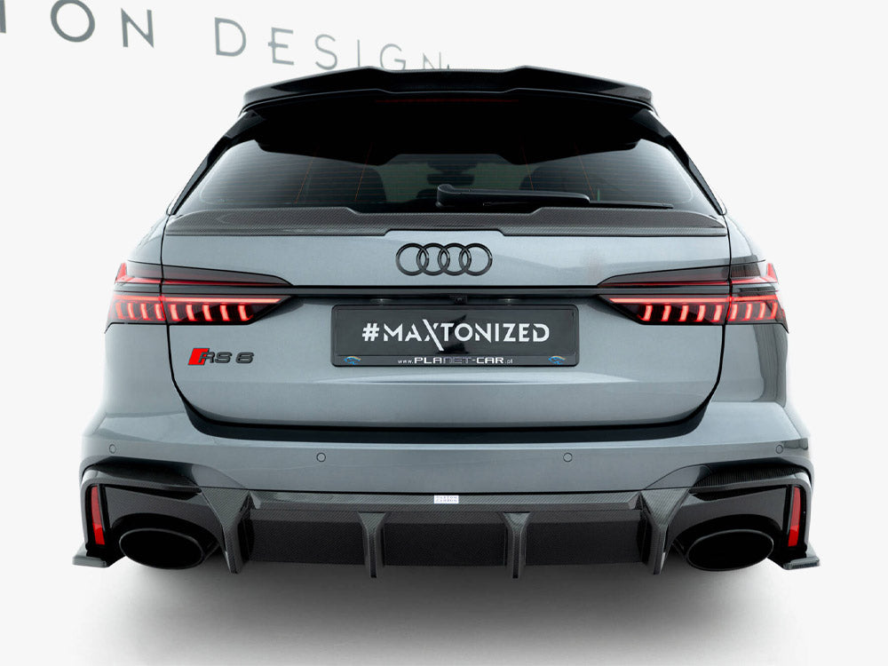 Audi - RS6 C8 (version without towbar): Maxton Pre-preg Carbon Fibre Rear Diffuser