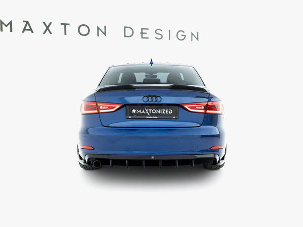 Audi - A3 Sedan 8V (Version with single exhaust tips on one side): Maxton Rear Diffuser