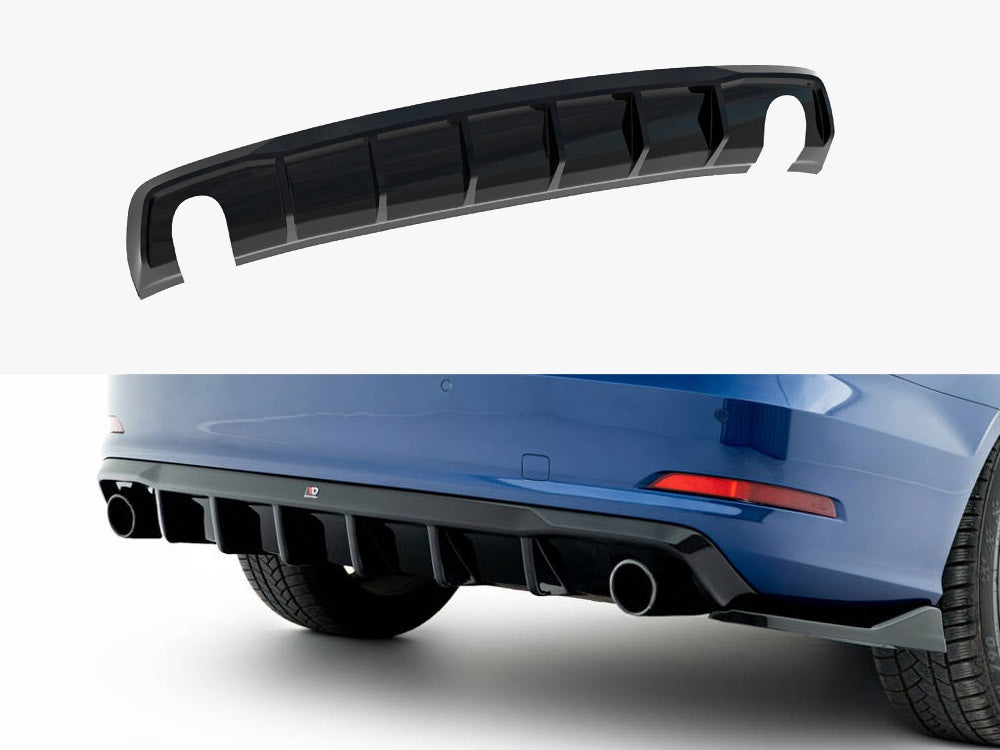 Audi - A3 Sedan 8V (Version with single exhaust tips on both sides): Maxton Rear Diffuser
