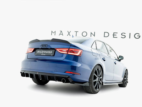 Audi - A3 Sedan 8V (Version with single exhaust tips on both sides): Maxton Rear Diffuser