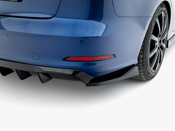 Audi - A3 Sedan 8V (Version with dual exhaust tips on one side): Maxton Rear Diffuser