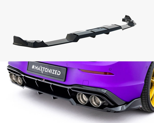 VW - Golf R MK8 / MK8 Facelift: Maxton Rear Splitter (Vertical Bars) V1