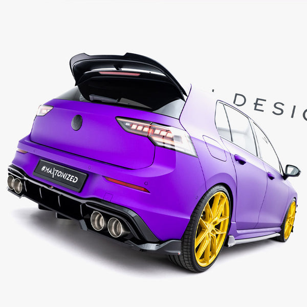 VW - Golf R MK8 / MK8 Facelift: Maxton Rear Splitter (Vertical Bars) V1