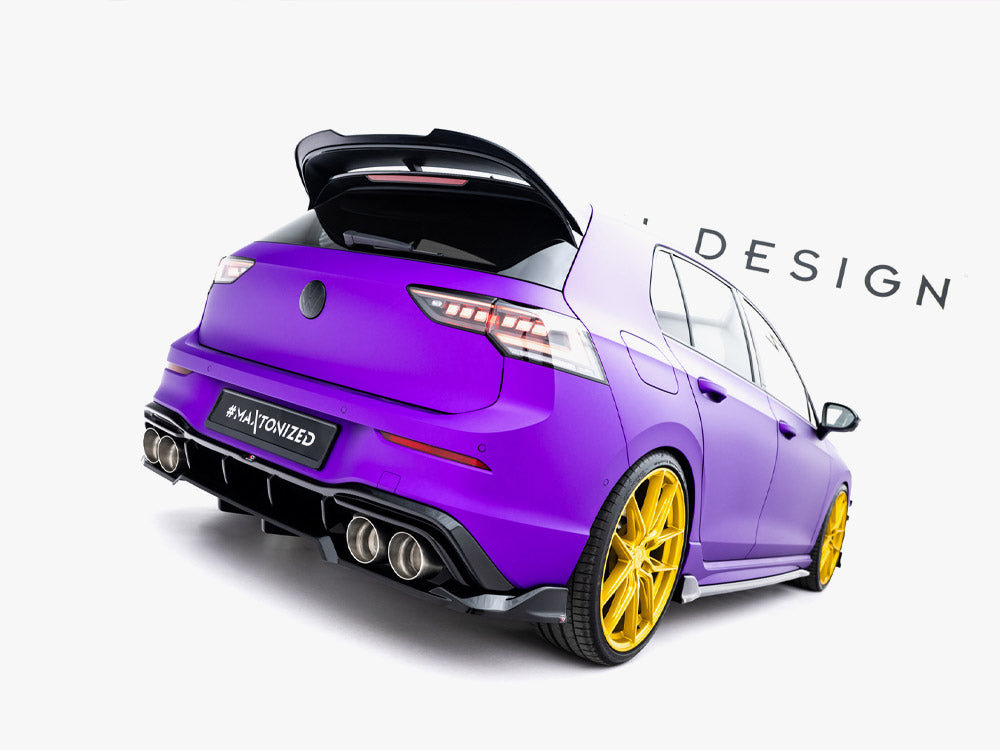 VW - Golf R MK8 / MK8 Facelift: Maxton Rear Splitter (Vertical Bars) V1