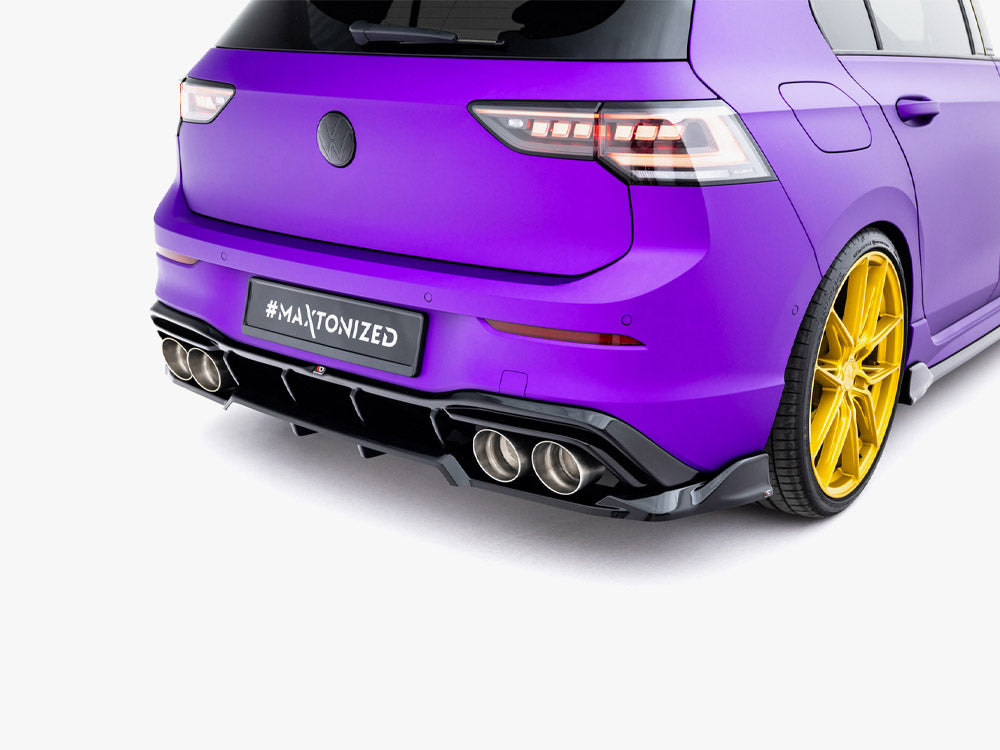 VW - Golf R MK8 / MK8 Facelift: Maxton Rear Splitter (Vertical Bars) V1