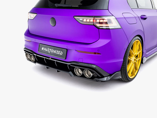VW - Golf R MK8 / MK8 Facelift: Maxton Rear Splitter (Vertical Bars) V1