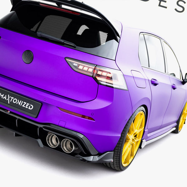 VW - Golf R MK8 / MK8 Facelift: Maxton Rear Splitter (Vertical Bars) V1