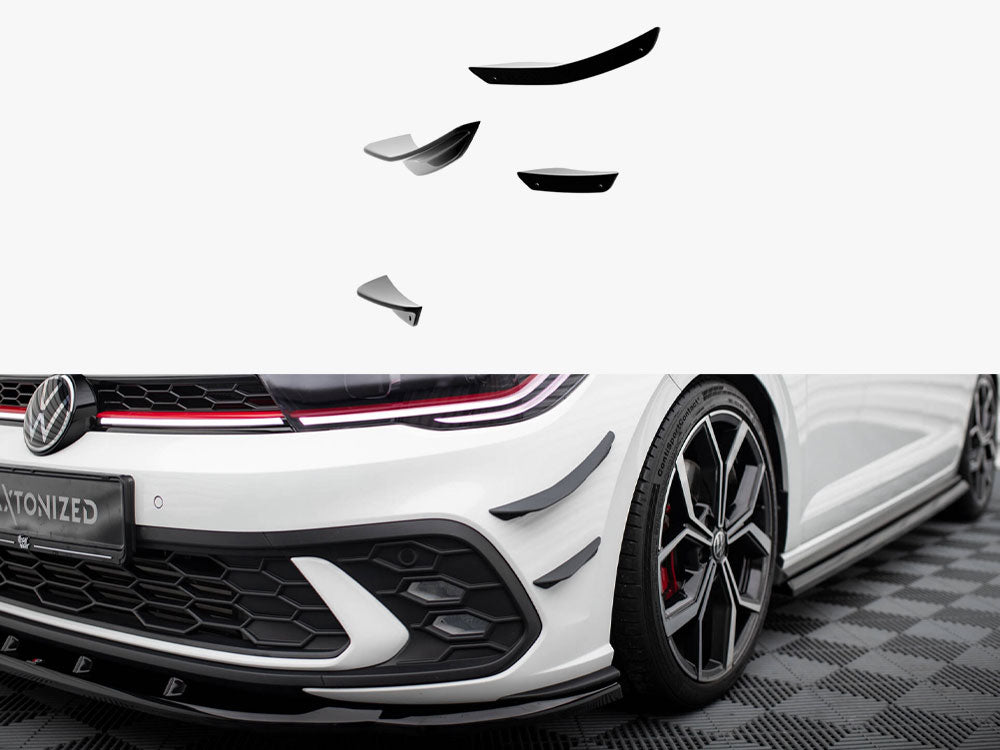 VW - Polo GTI MK6 Facelift: Maxton Front Bumper Wings (Canards)