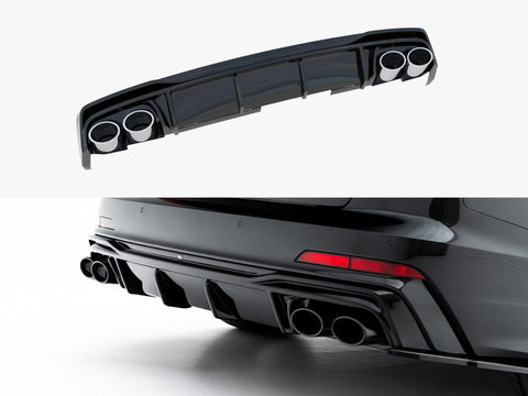 Audi - A6 S Line / S6 C8 / C8 Facelift: Maxton Rear Diffuser + Exhaust Ends Imitation