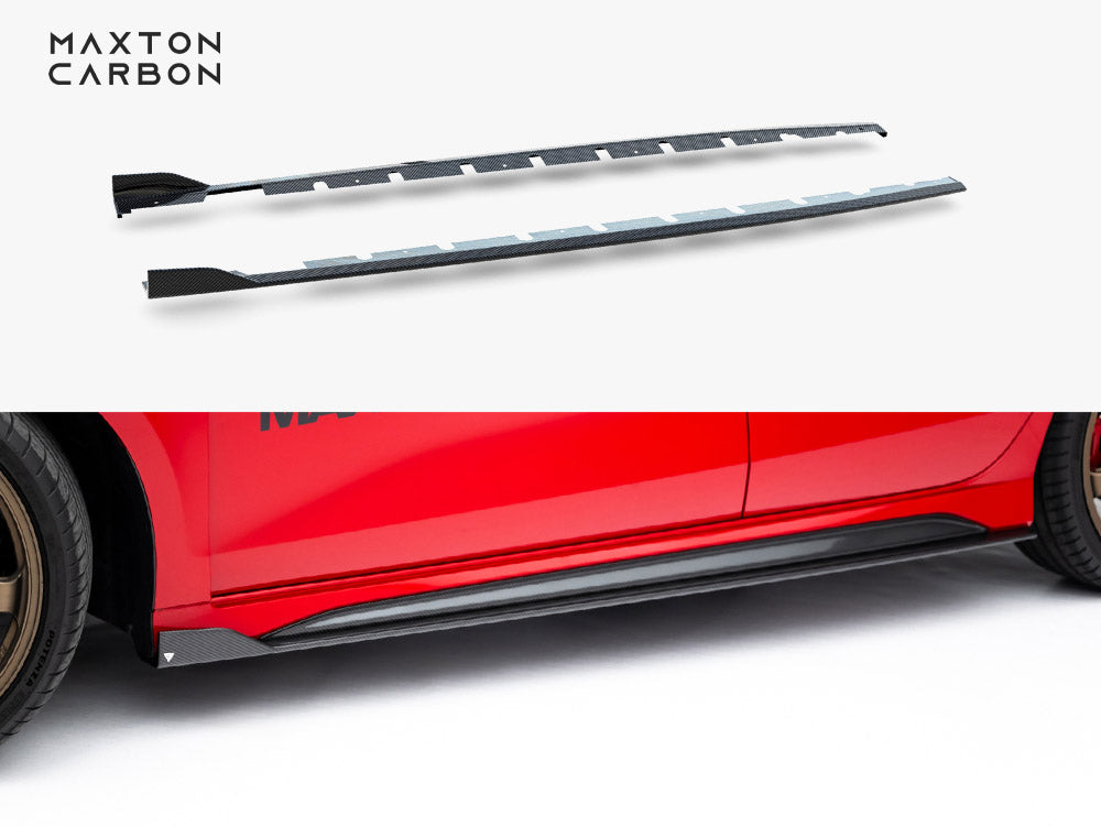 Audi - RS3 Sedan 8Y Facelift: Maxton Pre-preg Carbon Fibre Side Skirts V1