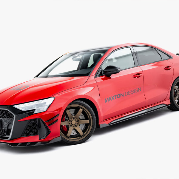 Audi - RS3 Sedan 8Y Facelift: Maxton Set of Pre-preg Carbon Fibre Side Skirts
