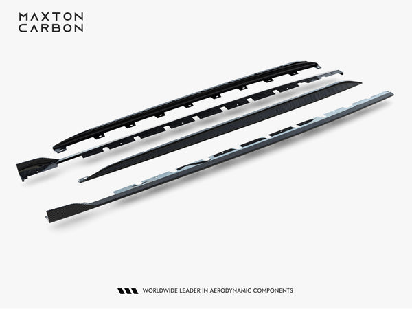 Audi - RS3 Sedan 8Y Facelift: Maxton Set of Pre-preg Carbon Fibre Side Skirts