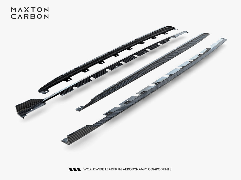 Audi - RS3 Sedan 8Y Facelift: Maxton Set of Pre-preg Carbon Fibre Side Skirts
