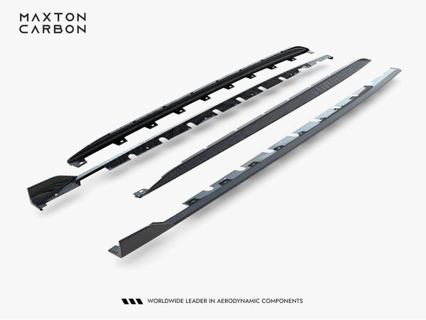 Audi - RS3 Sedan 8Y Facelift: Maxton Set of Pre-preg Carbon Fibre Side Skirts