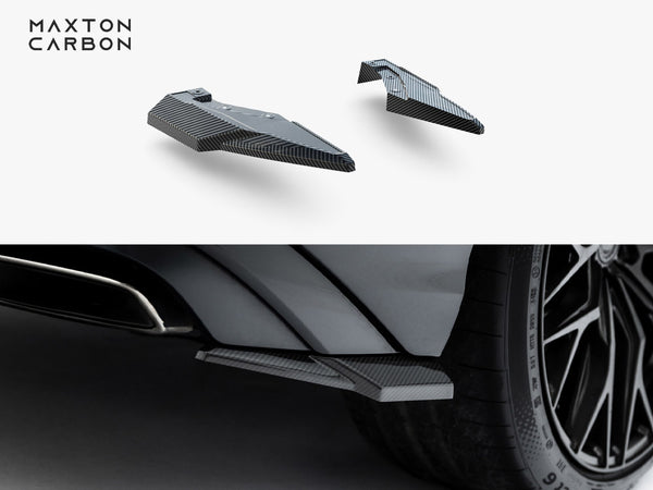 Audi - Q8 S Line MK1 Facelift: Maxton Pre-preg Carbon Fibre Rear Side Splitters