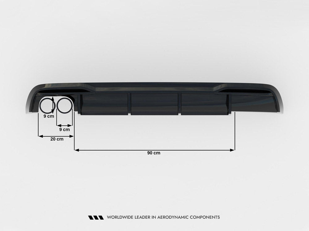 Audi - A5 Sportback 8T Facelift (Version with dual exhausts on one side): Maxton Rear Diffuser