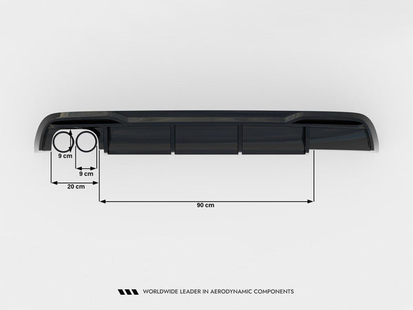 Audi - A5 Sportback 8T Facelift (Version with dual exhausts on one side): Maxton Rear Diffuser